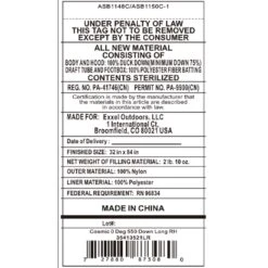 Kelty Cosmic 0 Deg 550 Down Sleeping Bag, Long Size, Right-Hand -Kelty Sales Store kelty cosmic 0 deg 550 down sleeping bag long size right hand 124