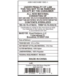 Kelty Cosmic 0 Deg 550 Down Sleeping Bag, Regular Size, Right-Hand -Kelty Sales Store kelty cosmic 0 deg 550 down sleeping bag regular size right hand 122