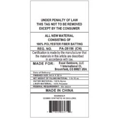 Kelty Cosmic Synthetic 40 Deg Sleeping Bag - Long -Kelty Sales Store kelty cosmic synthetic 40 deg sleeping bag long 122