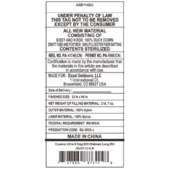 Kelty Cosmic Ultra 0 Deg 800 DriDown Sleeping Bag, Long Size, Right-Hand -Kelty Sales Store kelty cosmic ultra 0 deg 800 dridown sleeping bag long size right hand 128